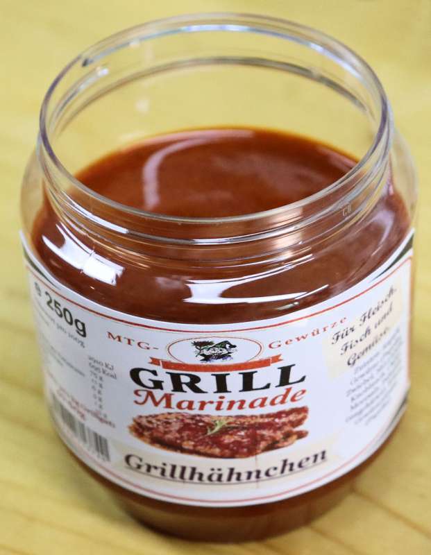 Marinade Grillhähnchen kaufen ✓ Würzige Grillmarinade mit Paprika und ausgewählten Gewürzen. Ideal für Hähnchen, Pute und Geflügelspezialitäten.